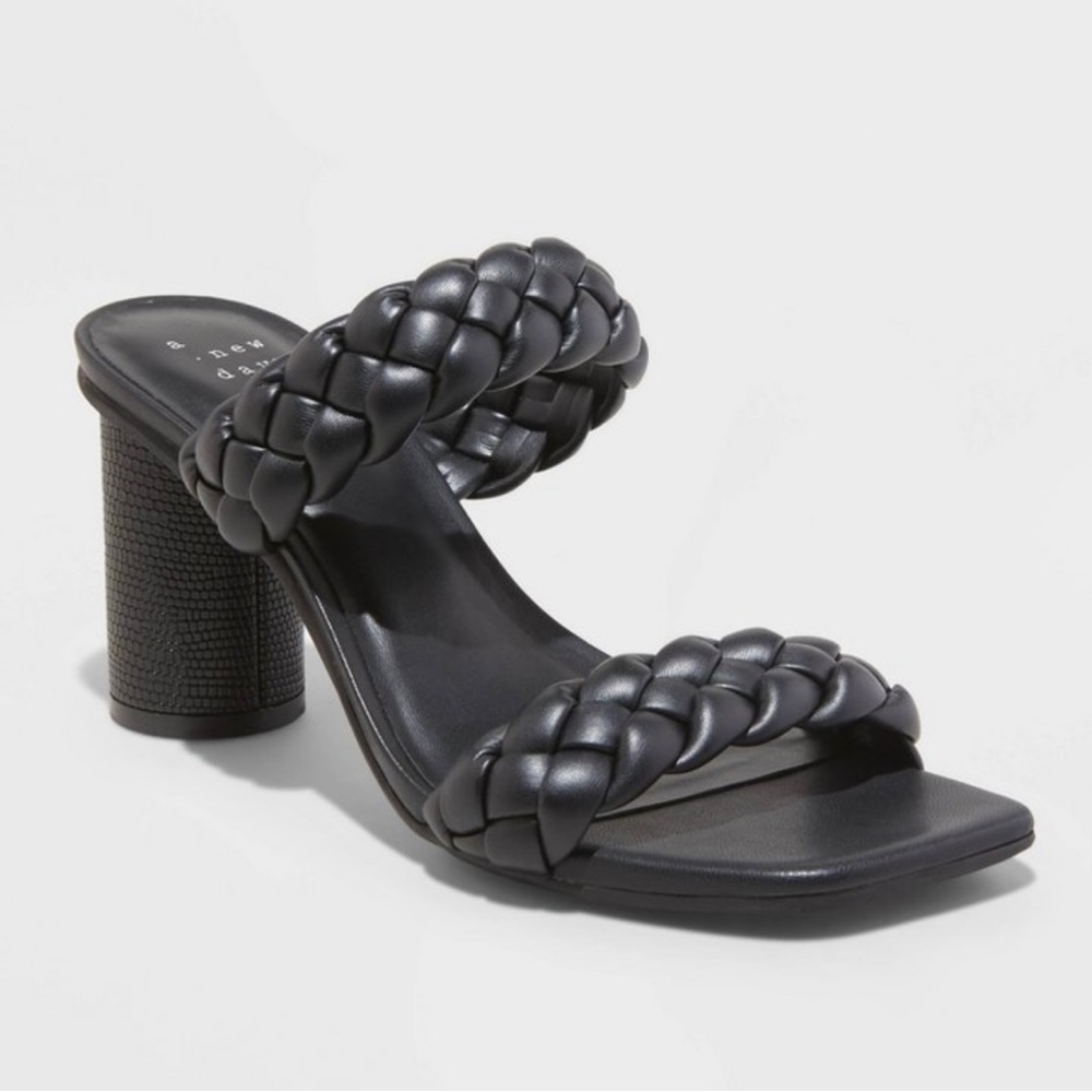 Black block heels